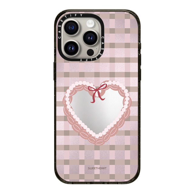 CASETiFY iPhone 15 Pro Max ケース Black インパクトケース MagSafe対応 Sweetheart checkered case casetify_artist