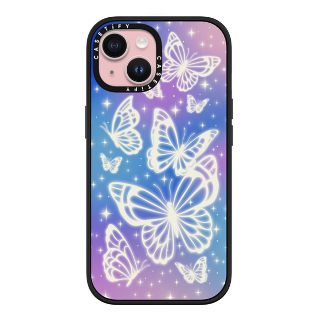 CASETiFY iPhone 15 Case Matte Black Impact Case MagSafe Compatible Butterfly,Nature,Pastel,Butterfly,Maximalism,Pastel Butterfly Aurora CASETiFY iPhone 15 Case Matte Black Impact Case MagSafe Compatible Butterfly,Nature,Pastel,Butterfly,Maximalism,Pastel Butterfly Aurora