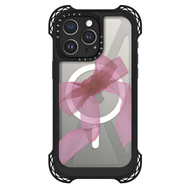 CASETiFY iPhone 15 Pro Max ケース ブラック ウルトラ バウンスケース MagSafe対応 Ribbon,Cottagecore Ribbon,Cottagecore Pink Organza Ribbon Back to School CASETiFY iPhone 15 Pro Max ケース ブラック ウルトラ バウンスケース MagSafe対応 Ribbon,Cottagecore Ribbon,Cottagecore Pink Organza Ribbon Back to School