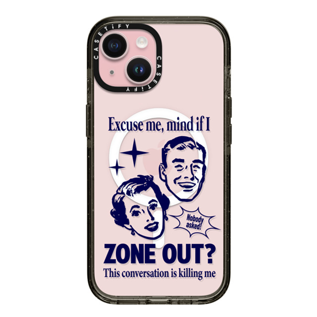 CASETiFY iPhone 15 Case Black Impact Case MagSafe Compatible Quote Quote,Quote Zone Out Mother's Day CASETiFY iPhone 15 Case Black Impact Case MagSafe Compatible Quote Quote,Quote Zone Out Mother's Day
