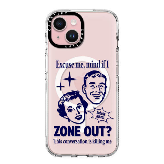 CASETiFY iPhone 15 Case Clear Clear Case MagSafe Compatible Quote Quote,Quote Zone Out Mother's Day CASETiFY iPhone 15 Case Clear Clear Case MagSafe Compatible Quote Quote,Quote Zone Out Mother's Day