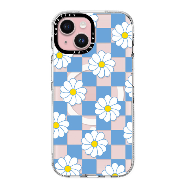 CASETiFY iPhone 15 ケース クリア クリア ケース MagSafe対応 Preppy,Floral Checkered,Floral,Floral,Pattern,Preppy,Y2K Daisy Checkers Back to School CASETiFY iPhone 15 ケース クリア クリア ケース MagSafe対応 Preppy,Floral Checkered,Floral,Floral,Pattern,Preppy,Y2K Daisy Checkers Back to School