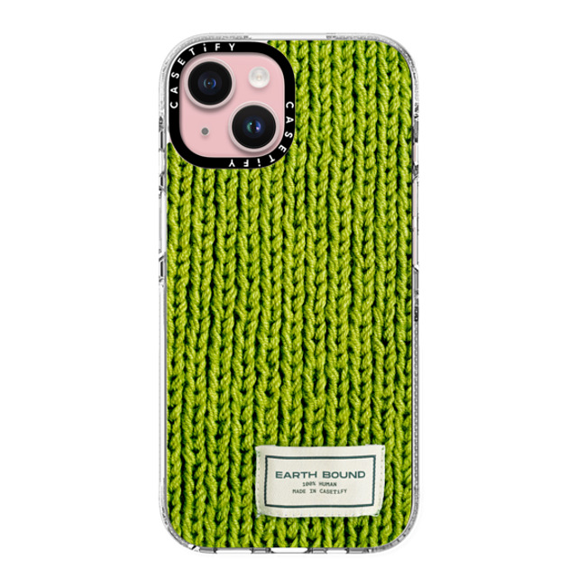 CASETiFY iPhone 15 ケース クリア クリア ケース MagSafe対応 Pattern,Photography Meadow Green Sweater