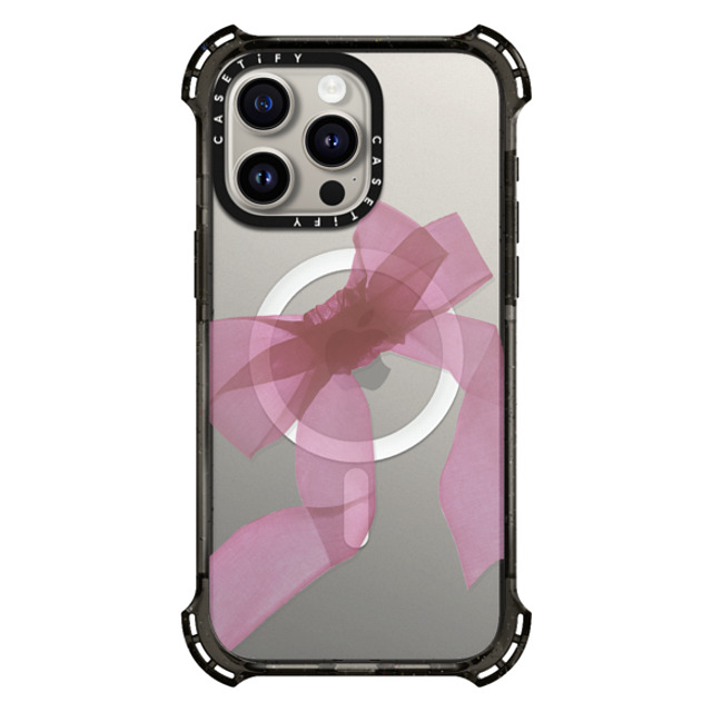 CASETiFY iPhone 15 Pro Max ケース ブラック バウンスケース Ribbon,Cottagecore Cottagecore,Ribbon Pink Organza Ribbon Back to School CASETiFY iPhone 15 Pro Max ケース ブラック バウンスケース Ribbon,Cottagecore Cottagecore,Ribbon Pink Organza Ribbon Back to School