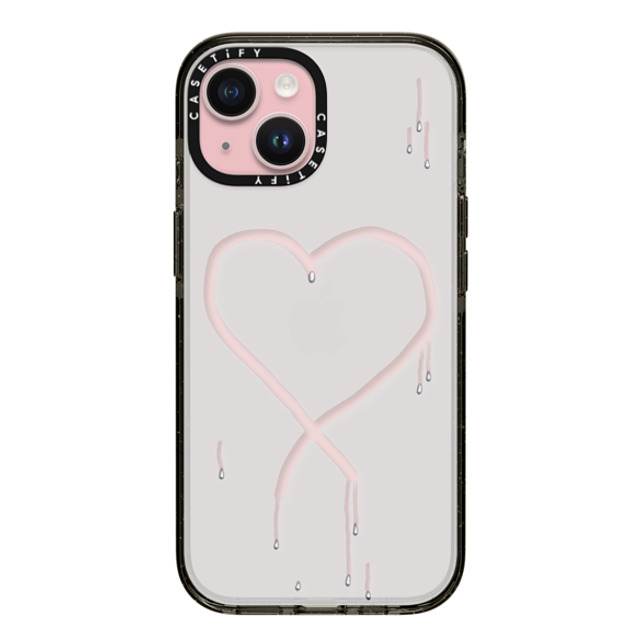 CASETiFY iPhone 15 ケース ブラック インパクトケース Frosted Heart casetify_artist