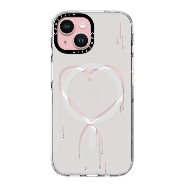 CASETiFY iPhone 15 ケース クリア クリア ケース MagSafe対応 Frosted Heart casetify_artist