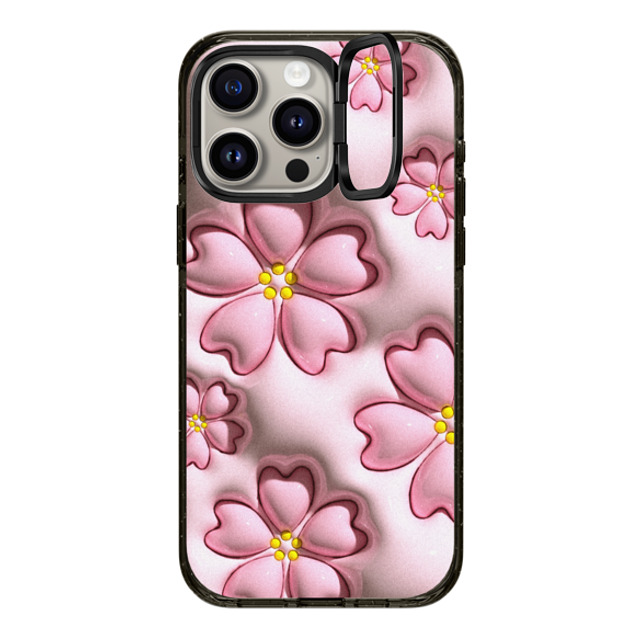 CASETiFY iPhone 15 Pro Max Case Black インパクトリングスタンドケース MagSafe対応 Floral フローラル Sakura Father's Day CASETiFY iPhone 15 Pro Max Case Black インパクトリングスタンドケース MagSafe対応 Floral フローラル Sakura Father's Day
