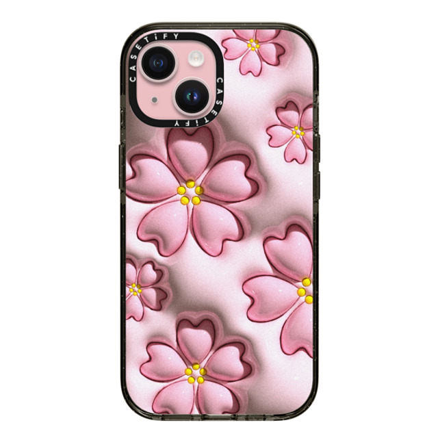 CASETiFY iPhone 15 ケース ブラック インパクトケース MagSafe対応 Floral フローラル Sakura Father's Day CASETiFY iPhone 15 ケース ブラック インパクトケース MagSafe対応 Floral フローラル Sakura Father's Day