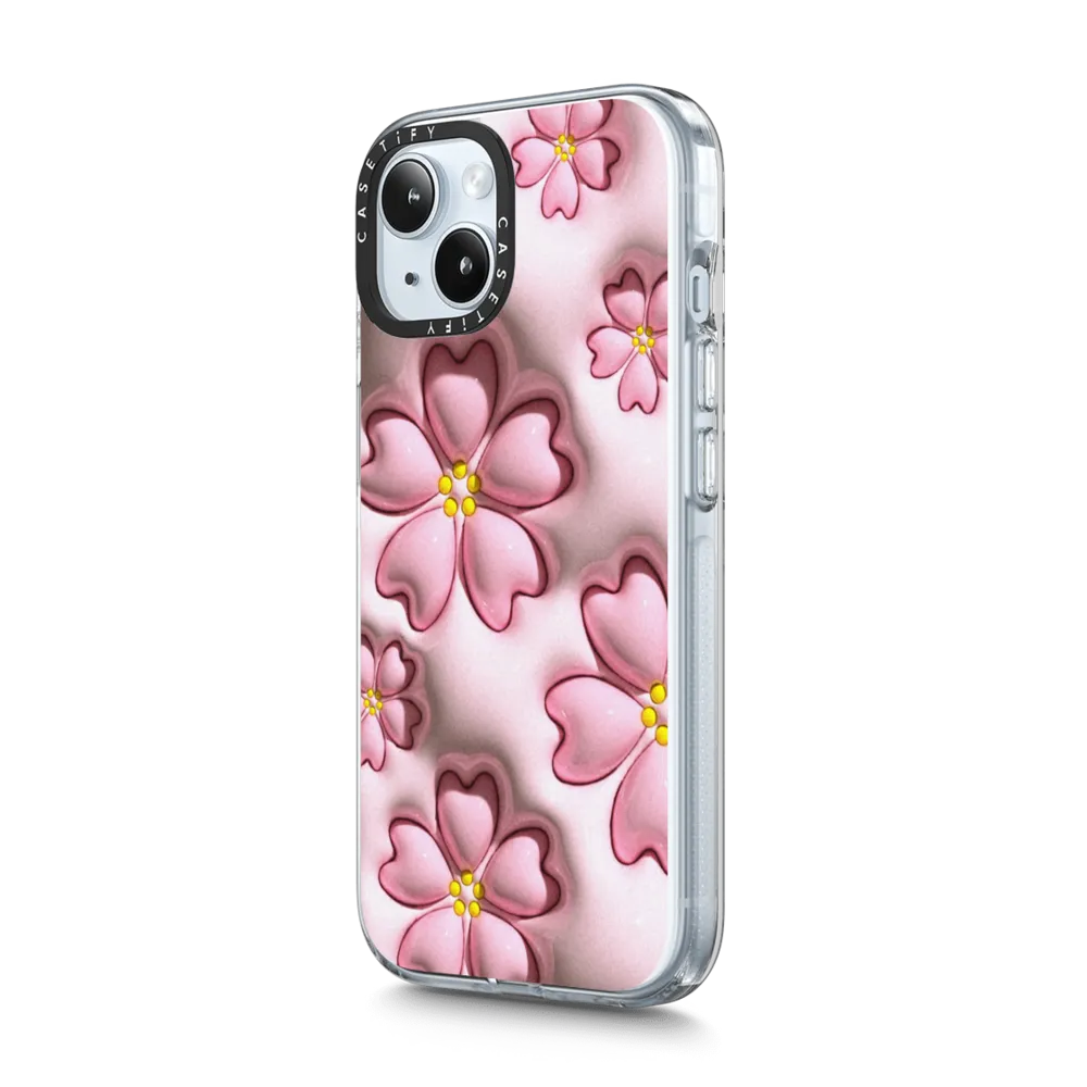 Clear iPhone 15 Case MagSafe Compatible - Sakura