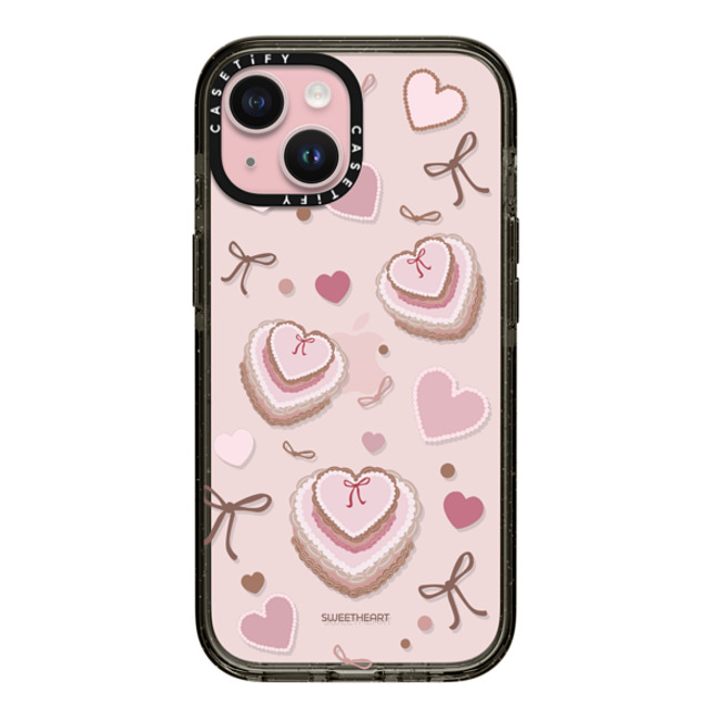 CASETiFY iPhone 15 ケース Black インパクトケース Sweetheart cake case casetify_artist