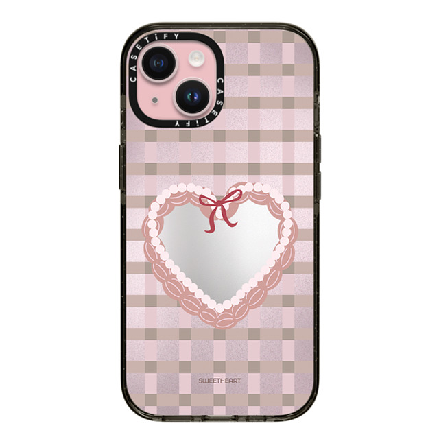 CASETiFY iPhone 15 ケース Black インパクトケース MagSafe対応 Sweetheart checkered case casetify_artist