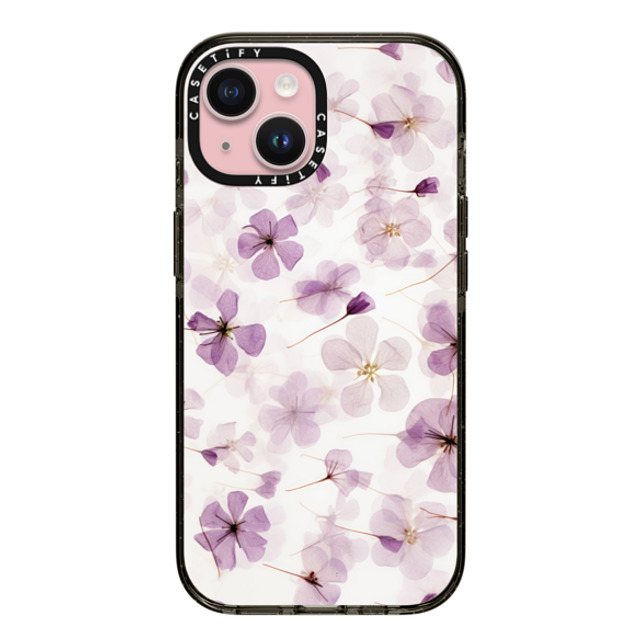 CASETiFY iPhone 15 ケース ブラック インパクトケース MagSafe対応 Floral,Pattern Floral,Pattern Lilac Blossom Back to School CASETiFY iPhone 15 ケース ブラック インパクトケース MagSafe対応 Floral,Pattern Floral,Pattern Lilac Blossom Back to School
