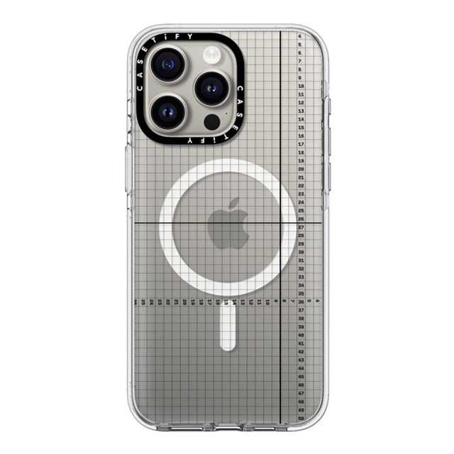 CASETiFY iPhone 15 Pro Max ケース クリア クリア ケース MagSafe対応 Checkered,Minimalism,Monochrome,Pattern Metrics