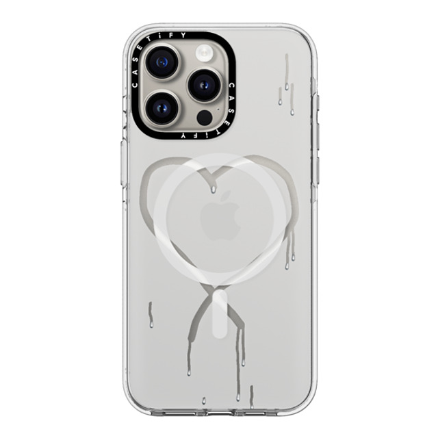 CASETiFY iPhone 15 Pro Max ケース クリア クリア ケース MagSafe対応 Frosted Heart casetify_artist