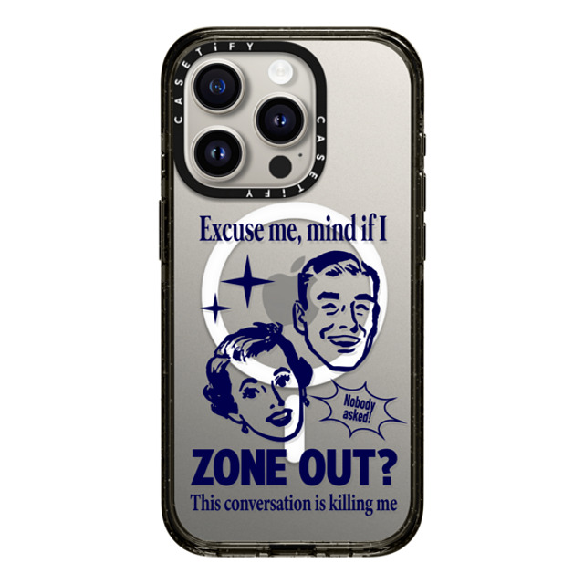 CASETiFY iPhone 15 Pro ケース ブラック インパクトケース MagSafe対応 Quote Quote,Quote Zone Out Father's Day CASETiFY iPhone 15 Pro ケース ブラック インパクトケース MagSafe対応 Quote Quote,Quote Zone Out Father's Day