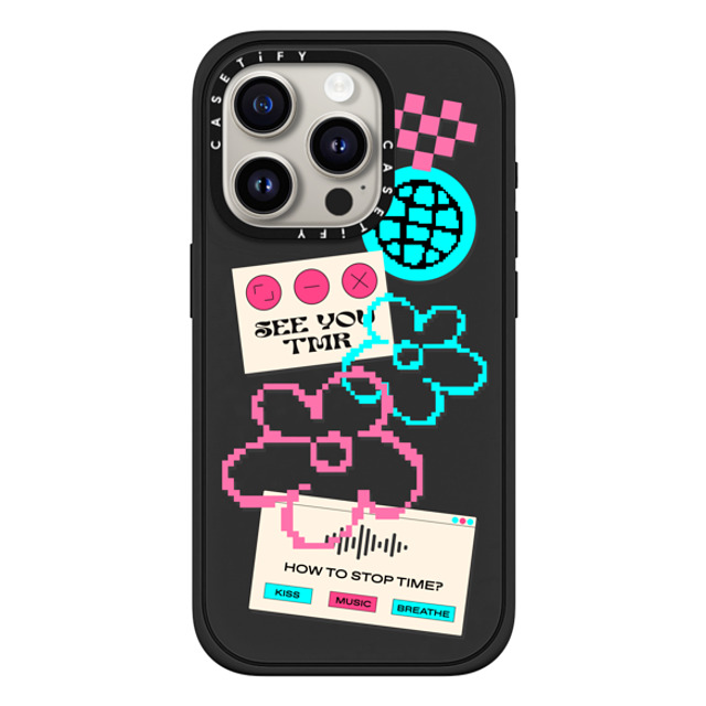 CASETiFY iPhone 15 Pro ケース マットブラック インパクトケース MagSafe対応 Typography,Y2K Y2K,Typography See you tmr Father's Day CASETiFY iPhone 15 Pro ケース マットブラック インパクトケース MagSafe対応 Typography,Y2K Y2K,Typography See you tmr Father's Day