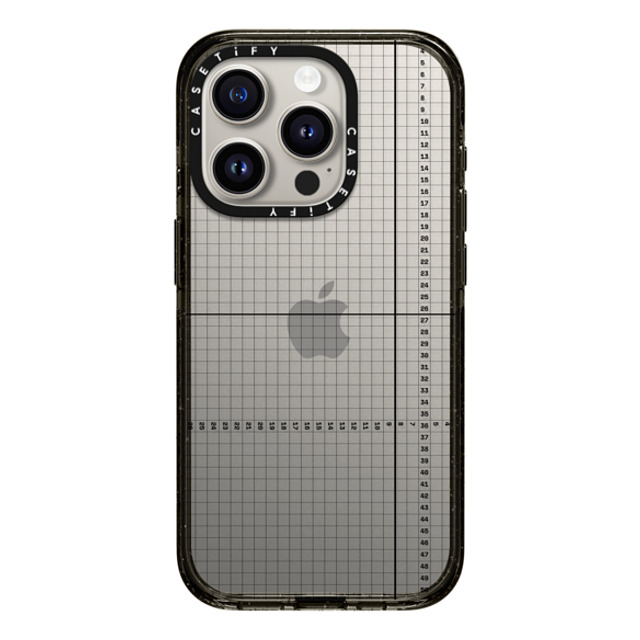 CASETiFY iPhone 15 Pro ケース ブラック インパクトケース Checkered,Minimalism,Monochrome,Pattern Metrics