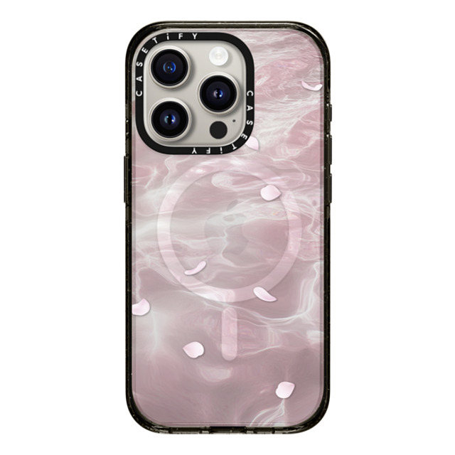 CASETiFY iPhone 15 Pro ケース ブラック インパクトケース MagSafe対応 Floral フローラル Floating Petals Father's Day CASETiFY iPhone 15 Pro ケース ブラック インパクトケース MagSafe対応 Floral フローラル Floating Petals Father's Day