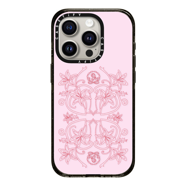 CASETiFY iPhone 15 Pro ケース ブラック インパクトケース MagSafe対応 Floral,Pattern Floral,Pattern Luxe Garden - Pink Back to School CASETiFY iPhone 15 Pro ケース ブラック インパクトケース MagSafe対応 Floral,Pattern Floral,Pattern Luxe Garden - Pink Back to School