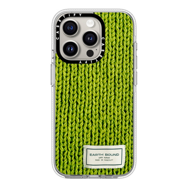 CASETiFY iPhone 15 Pro ケース クリア クリア ケース MagSafe対応 Pattern,Photography Meadow Green Sweater