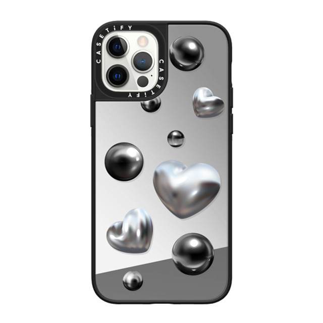CASETiFY iPhone 12 Pro Case Silver on Black ミラーケース MagSafe対応 Futurism,Monochrome Monochrome,Futurism Chrome Love Mother's Day CASETiFY iPhone 12 Pro Case Silver on Black ミラーケース MagSafe対応 Futurism,Monochrome Monochrome,Futurism Chrome Love Mother's Day