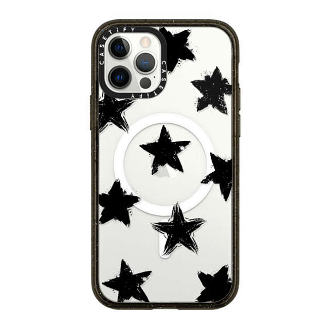 CASETiFY iPhone 12 Pro Case Black Impact Case MagSafe Compatible Star,Pattern Star,Monochrome,Pattern Star Marks Father's Day CASETiFY iPhone 12 Pro Case Black Impact Case MagSafe Compatible Star,Pattern Star,Monochrome,Pattern Star Marks Father's Day
