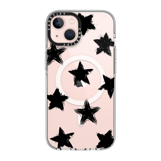 CASETiFY iPhone 13 ケース クリア クリア ケース MagSafe対応 Monochrome,Pattern Star Marks