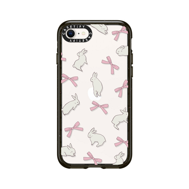 CASETiFY iPhone SE (2022) ケース ブラック インパクトケース Animal,Ribbon Animal,Cottagecore,Pattern,Ribbon Rabbit Ribbon Back to School CASETiFY iPhone SE (2022) ケース ブラック インパクトケース Animal,Ribbon Animal,Cottagecore,Pattern,Ribbon Rabbit Ribbon Back to School