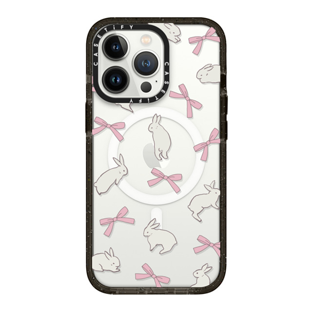 CASETiFY iPhone 13 Pro Case Black Impact Case MagSafe Compatible Animal,Ribbon Animal,Ribbon,Cottagecore,Pattern Rabbit Ribbon Mother's Day CASETiFY iPhone 13 Pro Case Black Impact Case MagSafe Compatible Animal,Ribbon Animal,Ribbon,Cottagecore,Pattern Rabbit Ribbon Mother's Day