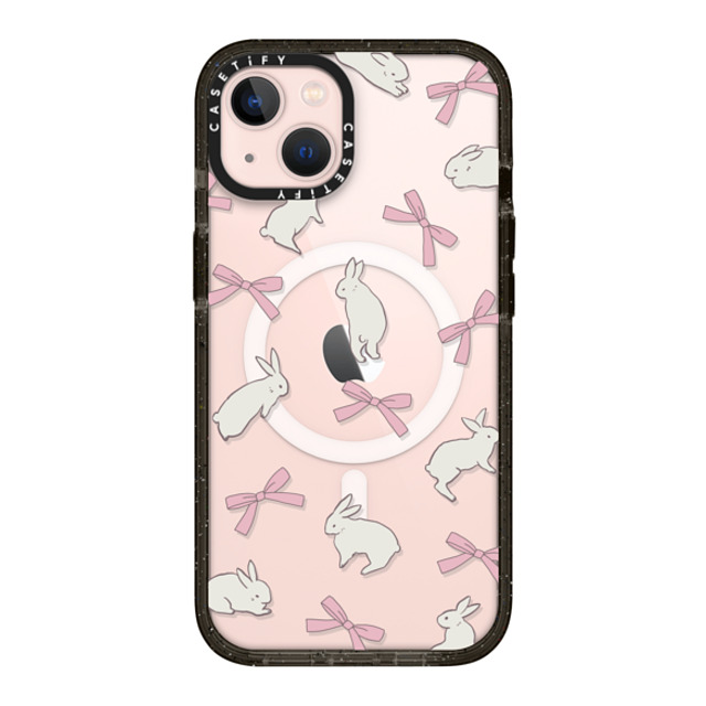 CASETiFY iPhone 13 Case Black Impact Case MagSafe Compatible Animal,Ribbon Animal,Ribbon,Cottagecore,Pattern Rabbit Ribbon Mother's Day CASETiFY iPhone 13 Case Black Impact Case MagSafe Compatible Animal,Ribbon Animal,Ribbon,Cottagecore,Pattern Rabbit Ribbon Mother's Day