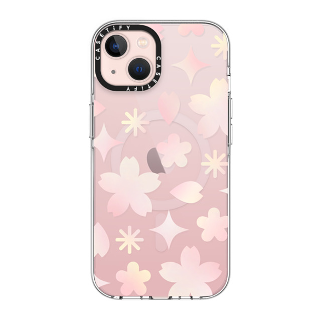 CASETiFY iPhone 13 ケース クリア クリア ケース MagSafe対応 Sheer Sakura Pattern Pink casetify_artist