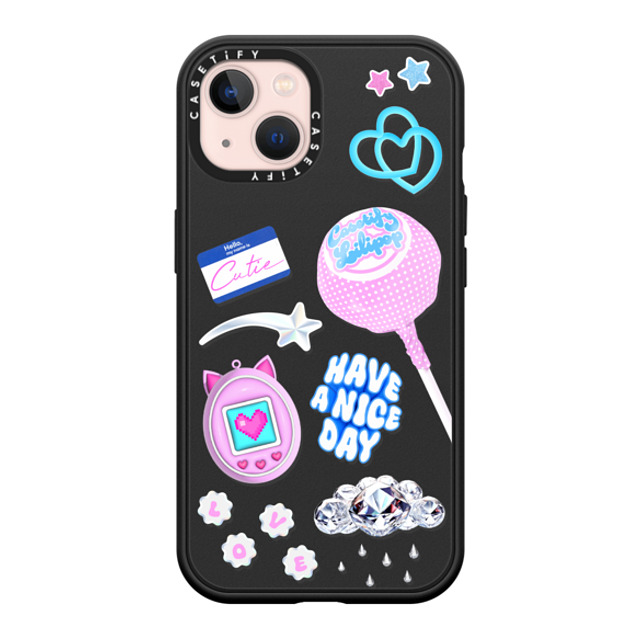 CASETiFY iPhone 13 ケース マットブラック インパクトケース MagSafe対応 Y2K Y2K Collage