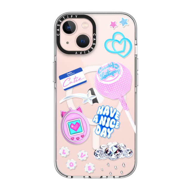 CASETiFY iPhone 13 ケース クリア クリア ケース MagSafe対応 Y2K Y2K Collage