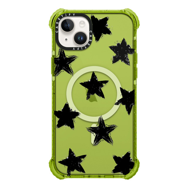 CASETiFY iPhone 14 Plus ケース Kiwi ウルトラ インパクトケース MagSafe 対応 Star,Monochrome,Pattern Star Marks