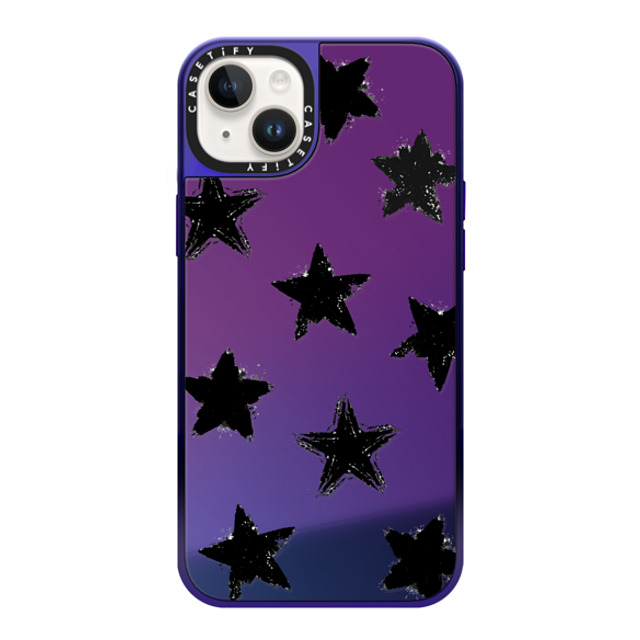 CASETiFY iPhone 14 Plus Case Purple Disco on Purple ミラーケース MagSafe対応 Star,Monochrome,Pattern Star Marks CASETiFY iPhone 14 Plus Case Purple Disco on Purple ミラーケース MagSafe対応 Star,Monochrome,Pattern Star Marks