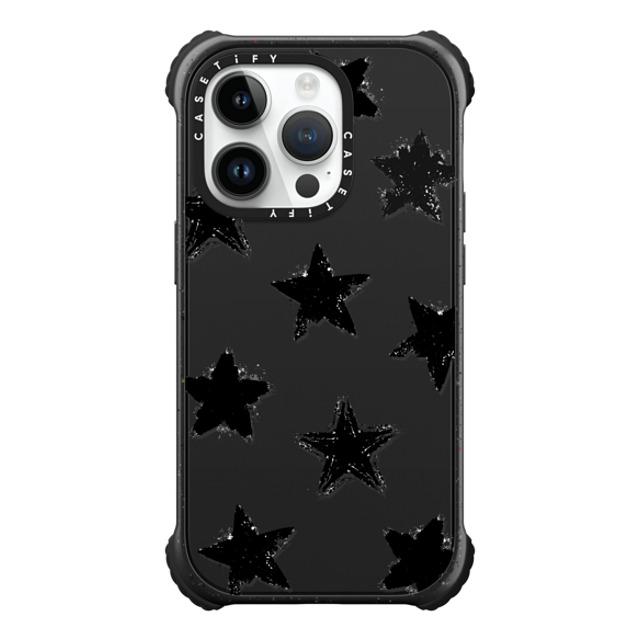 CASETiFY iPhone 14 Pro ケース マットブラック ウルトラ インパクトケース MagSafe 対応 Star,Pattern Star,Monochrome,Pattern Star Marks Mother's Day CASETiFY iPhone 14 Pro ケース マットブラック ウルトラ インパクトケース MagSafe 対応 Star,Pattern Star,Monochrome,Pattern Star Marks Mother's Day