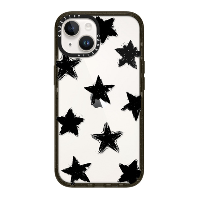 CASETiFY iPhone 14 ケース ブラック インパクトケース Monochrome,Pattern Star Marks