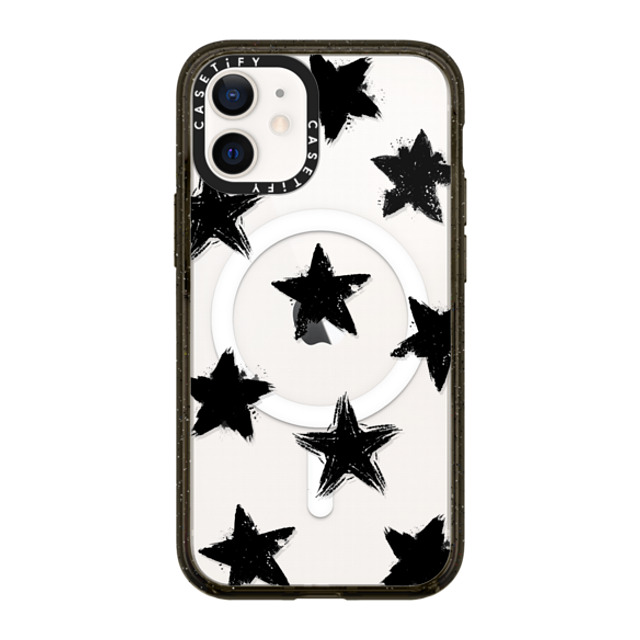 CASETiFY iPhone 12 mini Case Black Impact Case MagSafe Compatible Star,Pattern Star,Monochrome,Pattern Star Marks Father's Day CASETiFY iPhone 12 mini Case Black Impact Case MagSafe Compatible Star,Pattern Star,Monochrome,Pattern Star Marks Father's Day