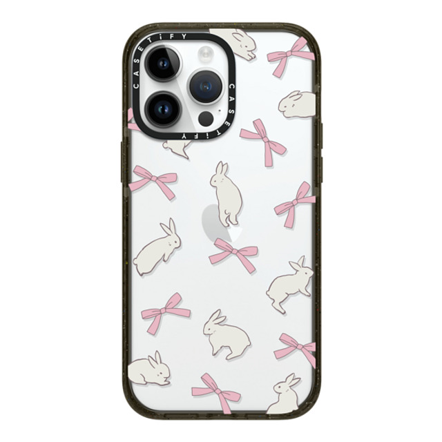 CASETiFY iPhone 14 Pro Max Case Black Impact Case Animal,Cottagecore,Pattern,Ribbon Rabbit Ribbon CASETiFY iPhone 14 Pro Max Case Black Impact Case Animal,Cottagecore,Pattern,Ribbon Rabbit Ribbon