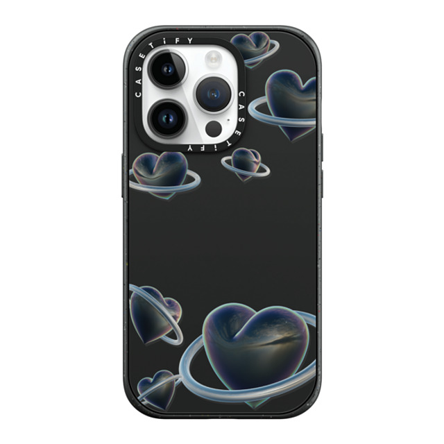 CASETiFY iPhone 14 Pro ケース マットブラック インパクトケース MagSafe対応 Heart Universe Case casetify_artist