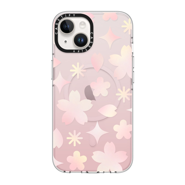 CASETiFY iPhone 14 ケース クリア クリア ケース MagSafe対応 Sheer Sakura Pattern Pink casetify_artist