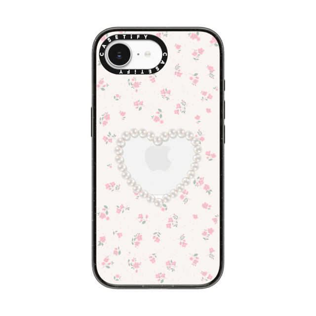 CASETiFY iPhone 16e Case Black Impact Case MagSafe Compatible Floral,Heart Heart,Floral,Heart,Cottagecore Pearly Heart Back to School CASETiFY iPhone 16e Case Black Impact Case MagSafe Compatible Floral,Heart Heart,Floral,Heart,Cottagecore Pearly Heart Back to School