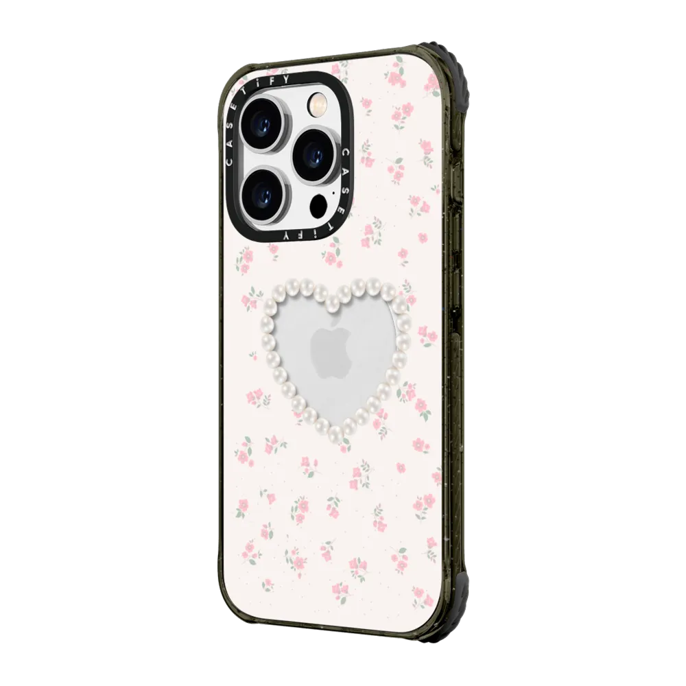 Ultra Impact iPhone 14 Pro Case MagSafe Compatible - Pearly Heart