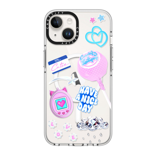 CASETiFY iPhone 14 ケース クリア クリア ケース MagSafe対応 Y2K Y2K Collage