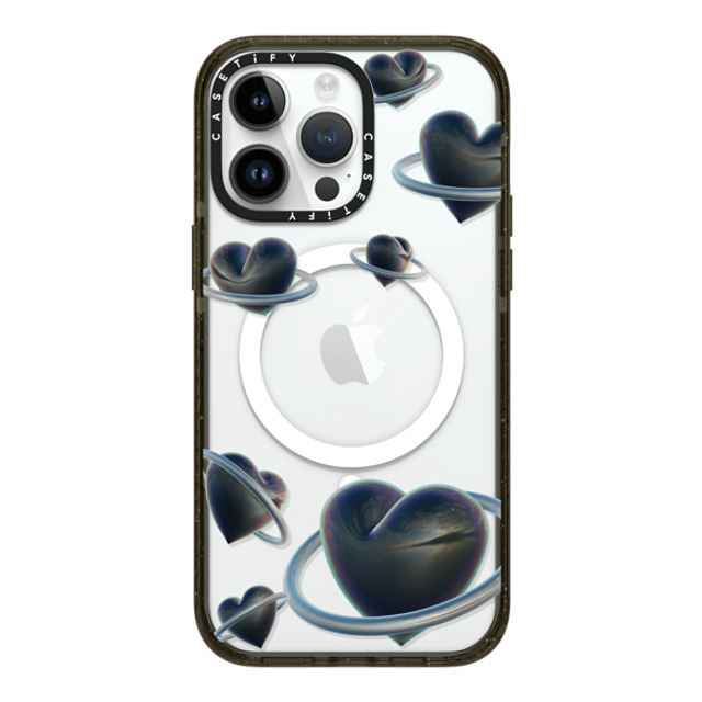 CASETiFY iPhone 14 Pro Max ケース ブラック インパクトケース MagSafe対応 Heart Universe Case casetify_artist