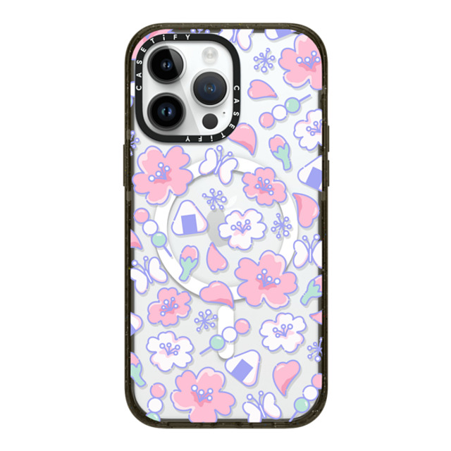 CASETiFY iPhone 14 Pro Max ケース ブラック インパクトケース MagSafe対応 Anime Sakura casetify_artist