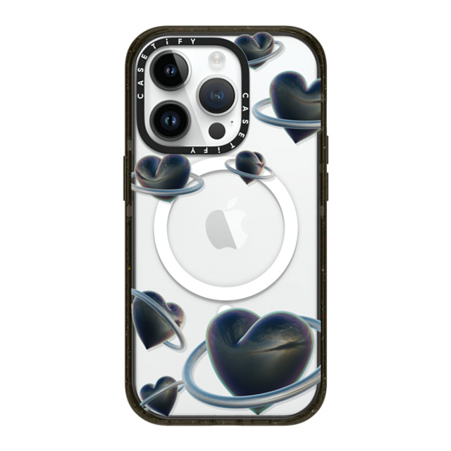 CASETiFY iPhone 14 Pro ケース ブラック インパクトケース MagSafe対応 Heart Universe Case casetify_artist