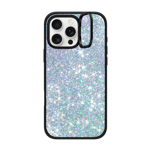 CASETiFY iPhone 16 Pro Max ケース マットブラック インパクトリングスタンドケース MagSafe対応 Futurism GLITTER DREAM