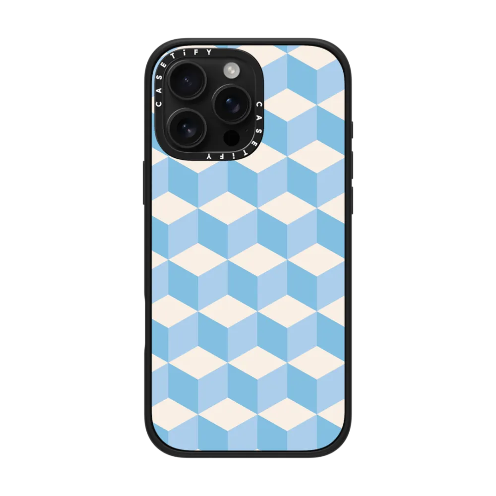 Bounce iPhone 16 Pro Max Case MagSafe Compatible - Sky Blue Tiles