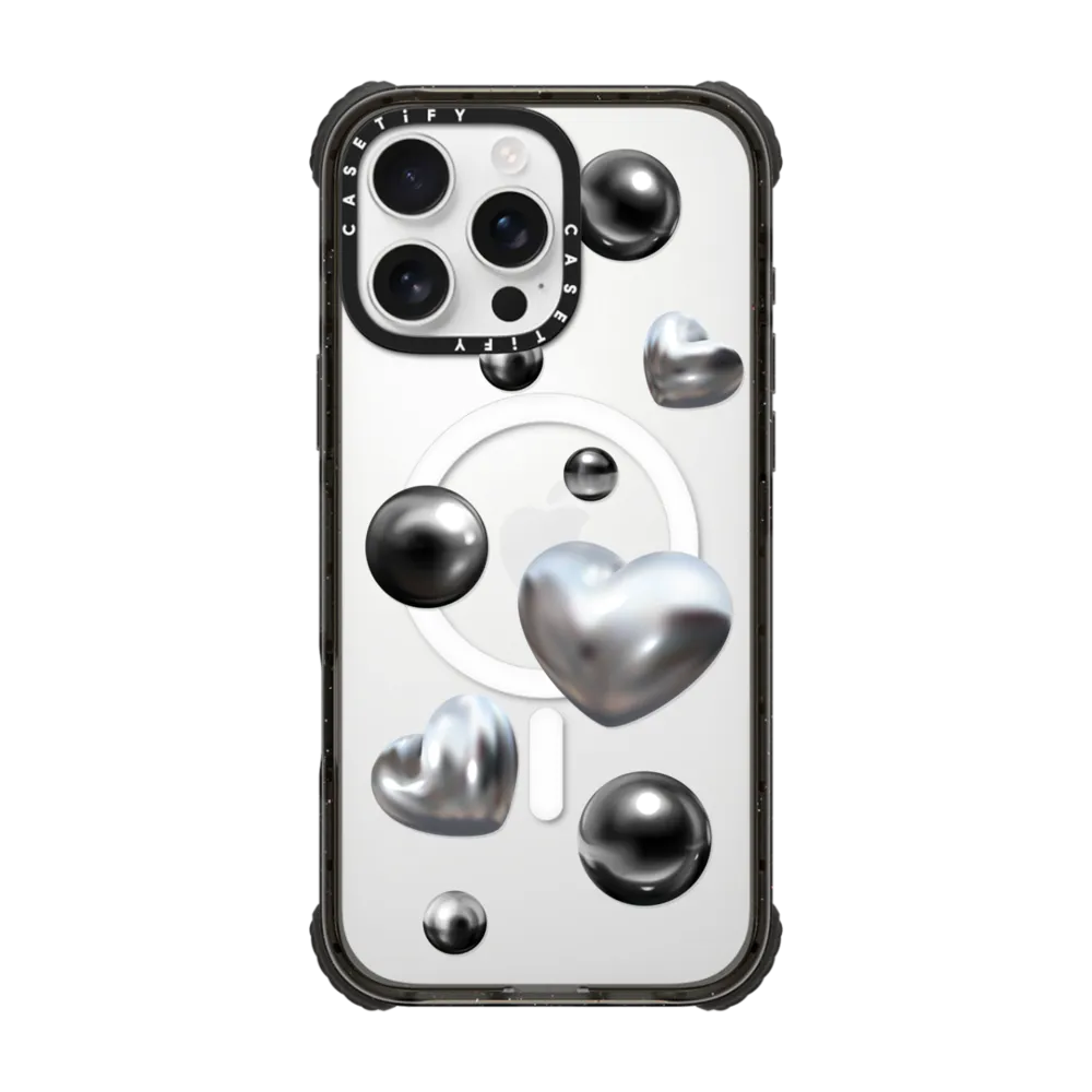 Ultra Impact iPhone 16 Pro Max Case MagSafe Compatible - Chrome Love
